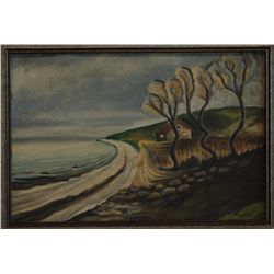 Original oil on canvas signed E. Munch 1915. 32"x25"   No authentication. Siezed by the FBI from by
