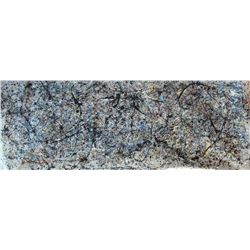 Original drip oil on canvas signed Pollock 46. 116"x44" Siezed by the FBI from by Germany's "Bernie