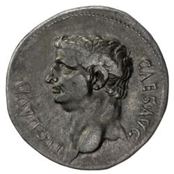 ROMAN EMPIRE: Claudius, 41-54 AD, AR cistophoric tetradrachm (11.25g), Ephesus