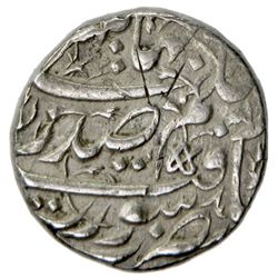 MUGHAL: Jahangir + Queen Nur Jahan, 1605-1628, AR rupee (11.42g), Surat, AH1037