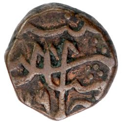 MUGHAL: Shah Alam Bahadur, 1707-1712, AE 1/2 dam (6.84g), Machhlipattan, AH1119 year 2