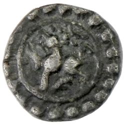 TRIPURA: Dharma Manikya, 1714 & 1728-1739, AR 1/16 tanka (0.64g), ND