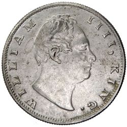 BRITISH INDIA: William IV, 1830-1837, AR rupee, 1835, EF to About Unc