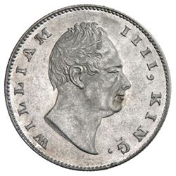 BRITISH INDIA: William IV, 1830-1837, AR rupee, 1835, lustrous Almost Unc to Unc.