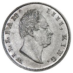 BRITISH INDIA: William IV, 1830-1837, AR rupee, 1835, lustrous About Unc.