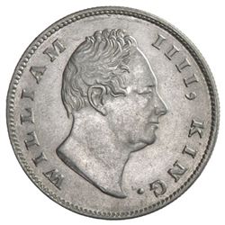 BRITISH INDIA: William IV, 1830-1837, AR rupee, 1835, lustrous About Unc.