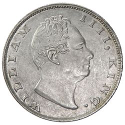 BRITISH INDIA: William IV, 1830-1837, AR rupee, 1835, Almost Unc to Unc