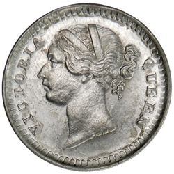 BRITISH INDIA: Victoria, Queen, 1837-1876, AR 2 annas, 1841(m)