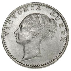 BRITISH INDIA: Victoria, Queen, 1837-1876, AR 1/4 rupee, 1840
