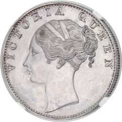 BRITISH INDIA: Victoria, Queen, 1837-1876, AR rupee, 1840(c)