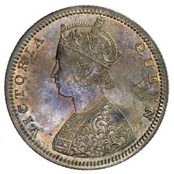 BRITISH INDIA: Victoria, Queen, 1837-1876, AR 1/2 rupee, 1862