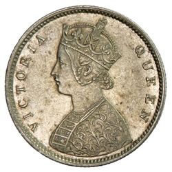 BRITISH INDIA: Victoria, Queen, 1837-1876, AR 1/2 rupee, 1862