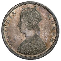 BRITISH INDIA: Victoria, Queen, 1837-1876, AR 1/2 rupee, 1862