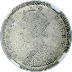 BRITISH INDIA: Victoria, Queen, 1837-1876, AR rupee, 1875(b)