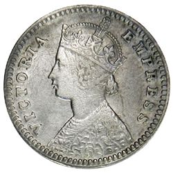BRITISH INDIA: Victoria, Empress, 1876-1901, AR 2 annas, 1879-C
