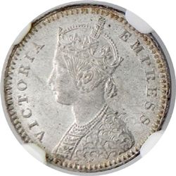 BRITISH INDIA: Victoria, Empress, 1876-1901, AR 2 annas, 1897-C