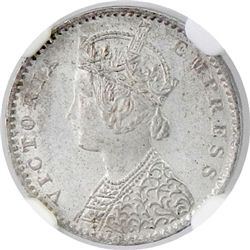 BRITISH INDIA: Victoria, Empress, 1876-1901, AR 2 annas, 1900-C