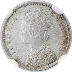 BRITISH INDIA: Victoria, Empress, 1876-1901, AR 2 annas, 1900-C