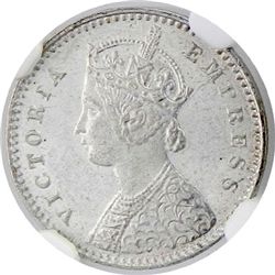 BRITISH INDIA: Victoria, Empress, 1876-1901, AR 2 annas, 1900-C