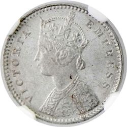 BRITISH INDIA: Victoria, Empress, 1876-1901, AR 2 annas, 1900-C