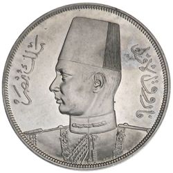 EGYPT: Farouk, 1936-1952, AR 20 piastres, 1937/AH1356