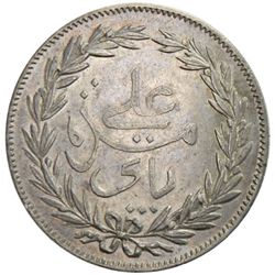 TUNISIA: Ali Bey, 1882-1902, AR 4 piastres, Tunis, AH1308