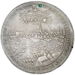 AUSTRIA: Leopold I, 1657-1705, AR medal, 1683, Holy League Siege and Liberation of Vienna