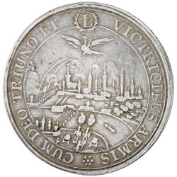 AUSTRIA: Leopold I, 1658-1705, AR medal, 1686, Holy Roman Empire Siege and Liberation of the city of