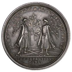 AUSTRIA: Charles VI, 1711-1740, AR medal, 1718, Holy Roman Empire Peace Treaty of Passarowitz