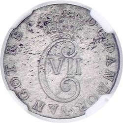 DENMARK: Christian VII, 1766-1808, AR 4 skilling, Copenhagen, 1783