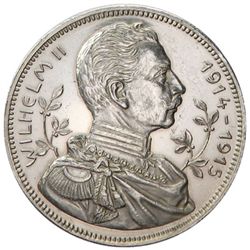 GERMANY: Wilhelm II, 1888-1918, AR medal, 1915, Triple Alliance of Germany, Austria and Turkey