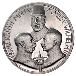 GERMANY: Wilhelm II, 1888-1918, AR medal, 1916, Triple Alliance of Germany, Austria and Turkey