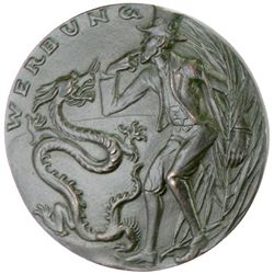 GERMANY: Wilhelm II, 1888-1918, iron medal, 1917, Wilson's Werbung bei den Neutralen