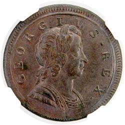 GREAT BRITAIN: George I, 1714-1727, AE 1/2 penny, 1719