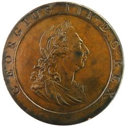 GREAT BRITAIN: George III, 1760-1820, AE pence, Soho, 1797