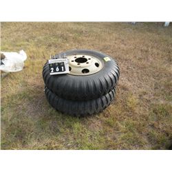 Qty 2- 9.00-20 tires & wheels