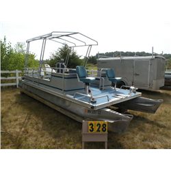 1984 Ercoa 21 ft pontoon  30hp Evenrude,-NO TRAILER MNZ01024AQ84