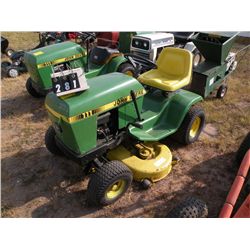 John Deere 111, running condition unknown