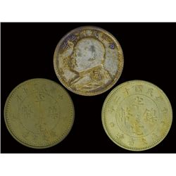 CHINA Copper-nickel and Silver Coins (3)