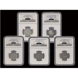 CHINA-MANCHURIAN Silver Coins (5)