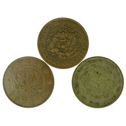 CHINA Silver and Copper Coins (3)