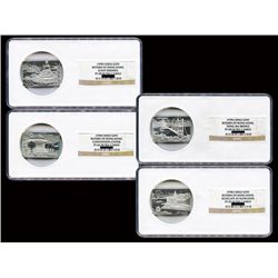 CHINA 1998 Return of Hong Kong 20 Yuan 2 Oz .999 Silver Proof Set(4)