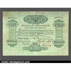 3 rubles 1847, Pick-A34, R-383.  Very Fine.