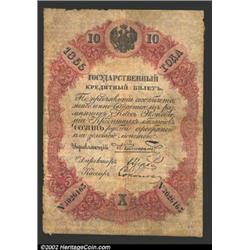 10 rubles, 1855, Pick-A36, R-403.  Very Good.