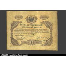 1 ruble 1859, Pick-A33, R-422.  About Fine.