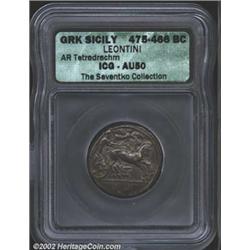 Sicily, Leontinoi. Circa 476-468 B.C. AR tetradrachm.