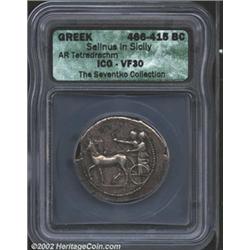 Sicily, Selinos. Circa 466-415 B.C. AR tetradrachm.