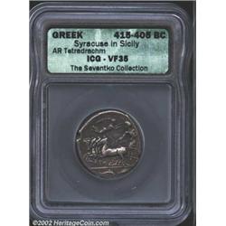 Sicily, Syracuse. Circa 415-405 B.C. AR tetradrachm