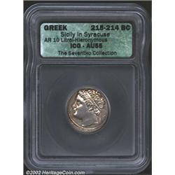 Sicily, Syracuse. Hieronymos, 215-214 B.C. AR 10 litrai.