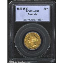 Victoria gold sovereign 1859-Sydney,